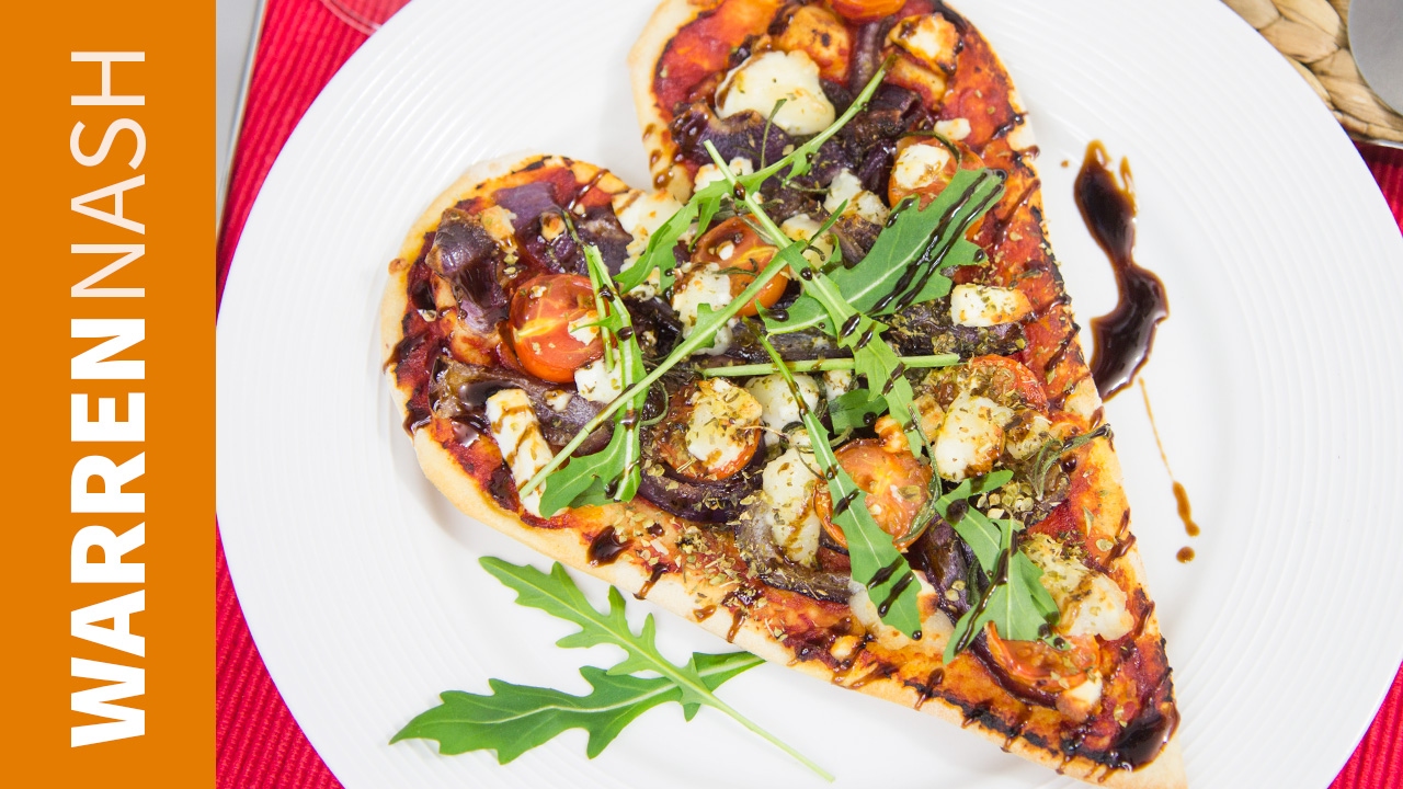 Heart Shaped Pizza Recipe - Valentine&rsquo;s Day Dinner for Two - Recipes by Warren Nash