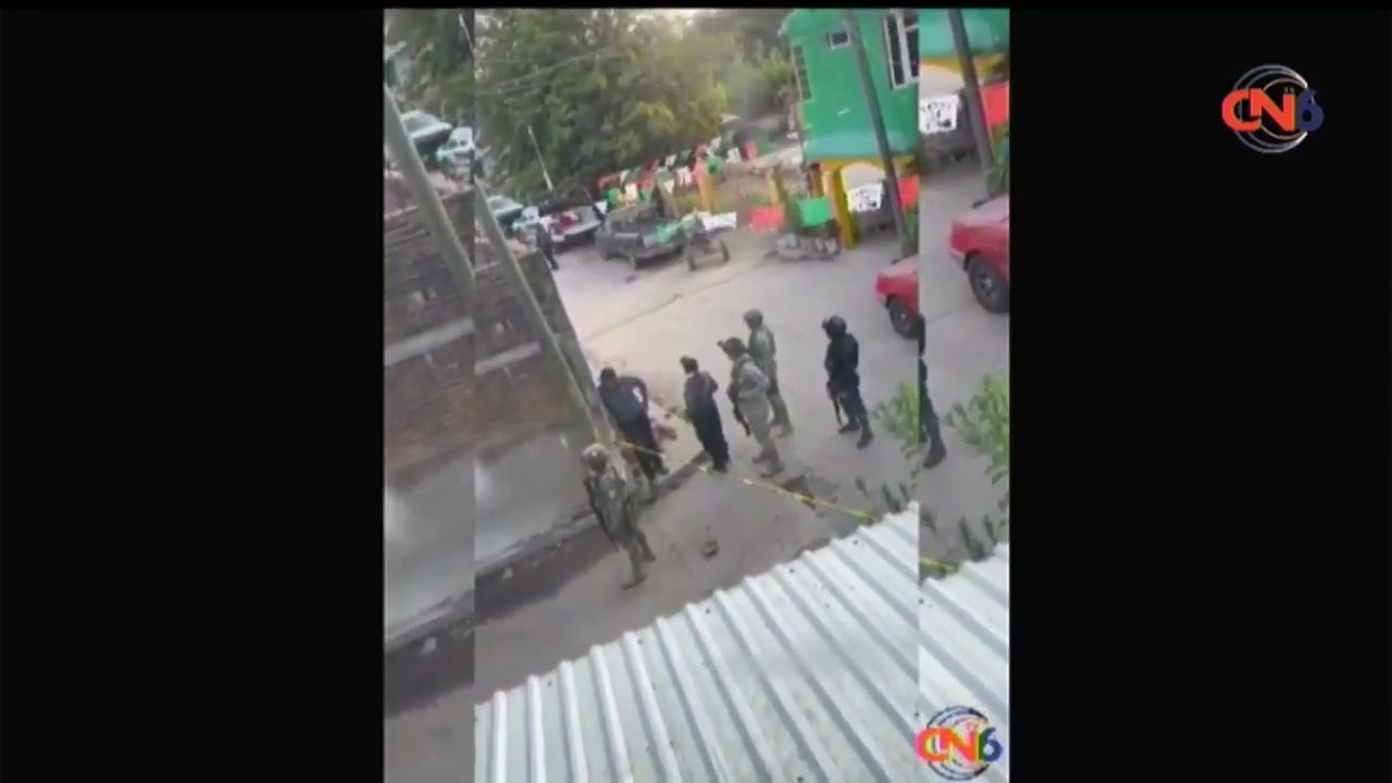 Balacera entre policías y un civil armado en el arenal de Álvare; Video en redes sociales