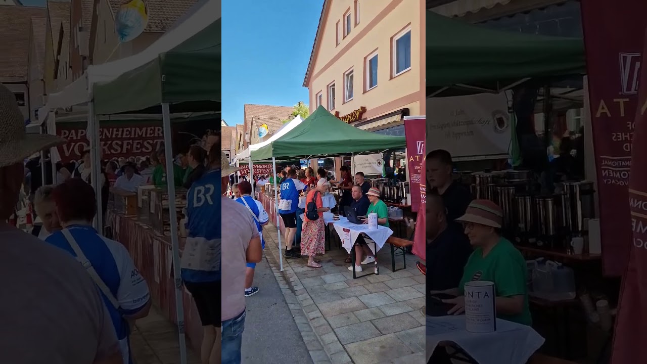 Zufällig bei der Ankunft der BR-Radltour in Pappenheim dabei 