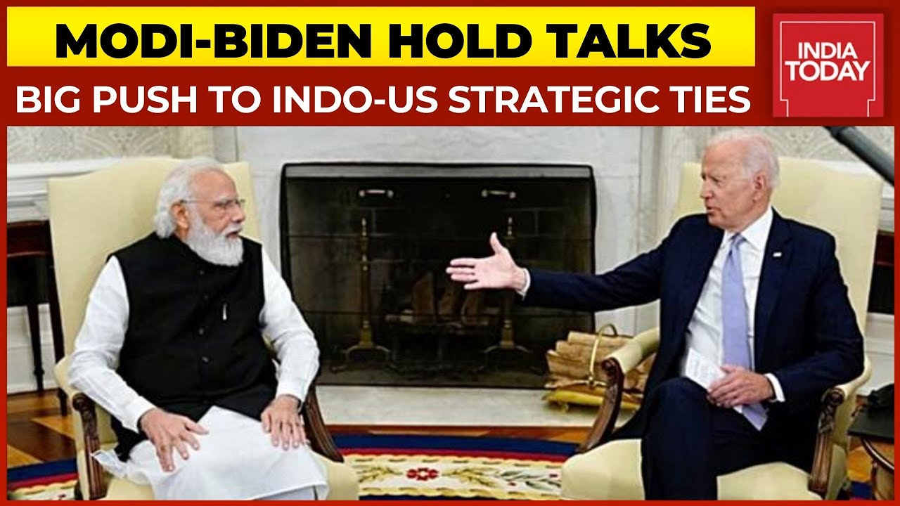 PM Narendra Modi - President Joe Biden Hold Bilateral Meeting At The Oval Office In The White House