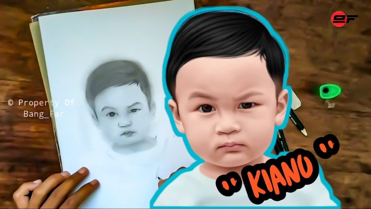 Menggambar sketsa Kiano Tiger Wong menggunakan pensil | Sketch drawing
