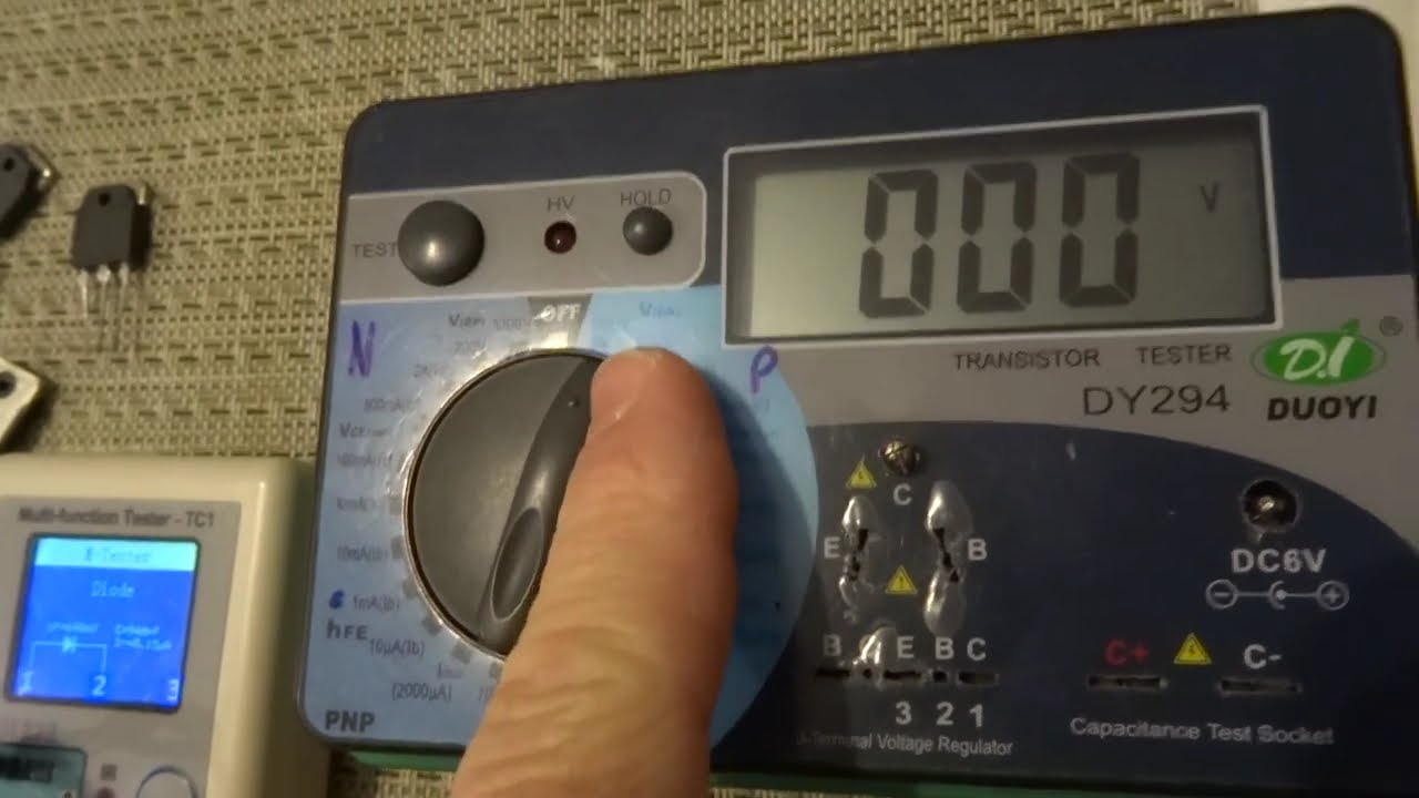 TRANSISTORES FALSIFICADOS E TESTADOR DY294 TRANSISTOR FALSO FAKE MEDIDOR VOLTAGEM