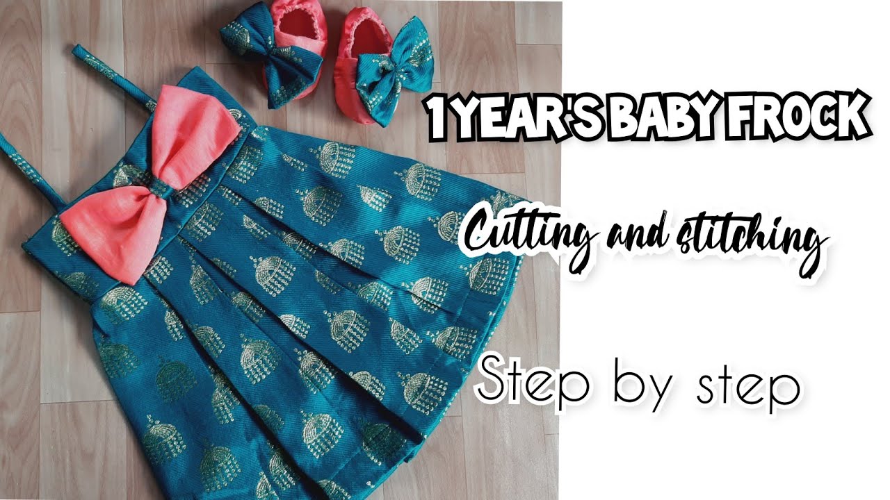 DIY: baby frock cutting and stitching / box plated frock design/baby girl dress cutting nd stitching