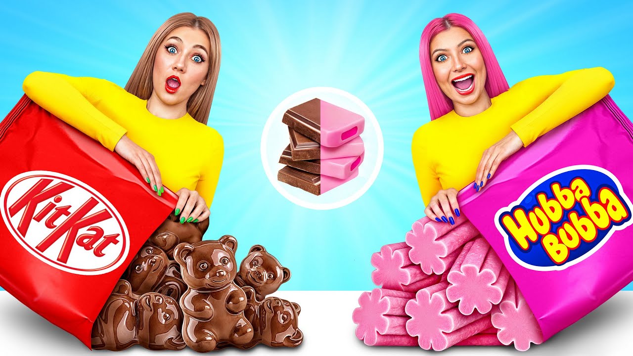 Жевательная Резинка vs Шоколадная Еда Челлендж | Забавные Кухонные Лайфхаки от Choco DO