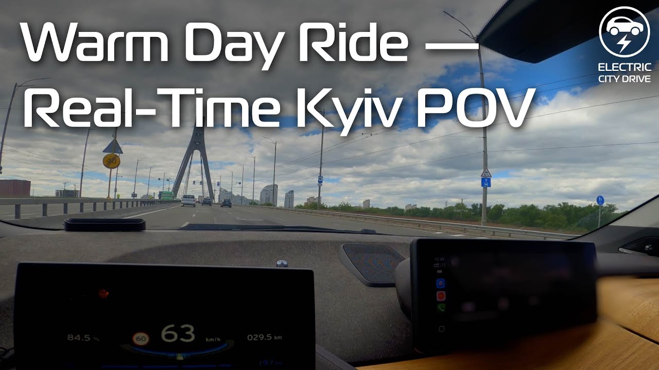 Summer City Flow — Kyiv Real-Time Electric Drive with Chill Music [4K | 1h15m]