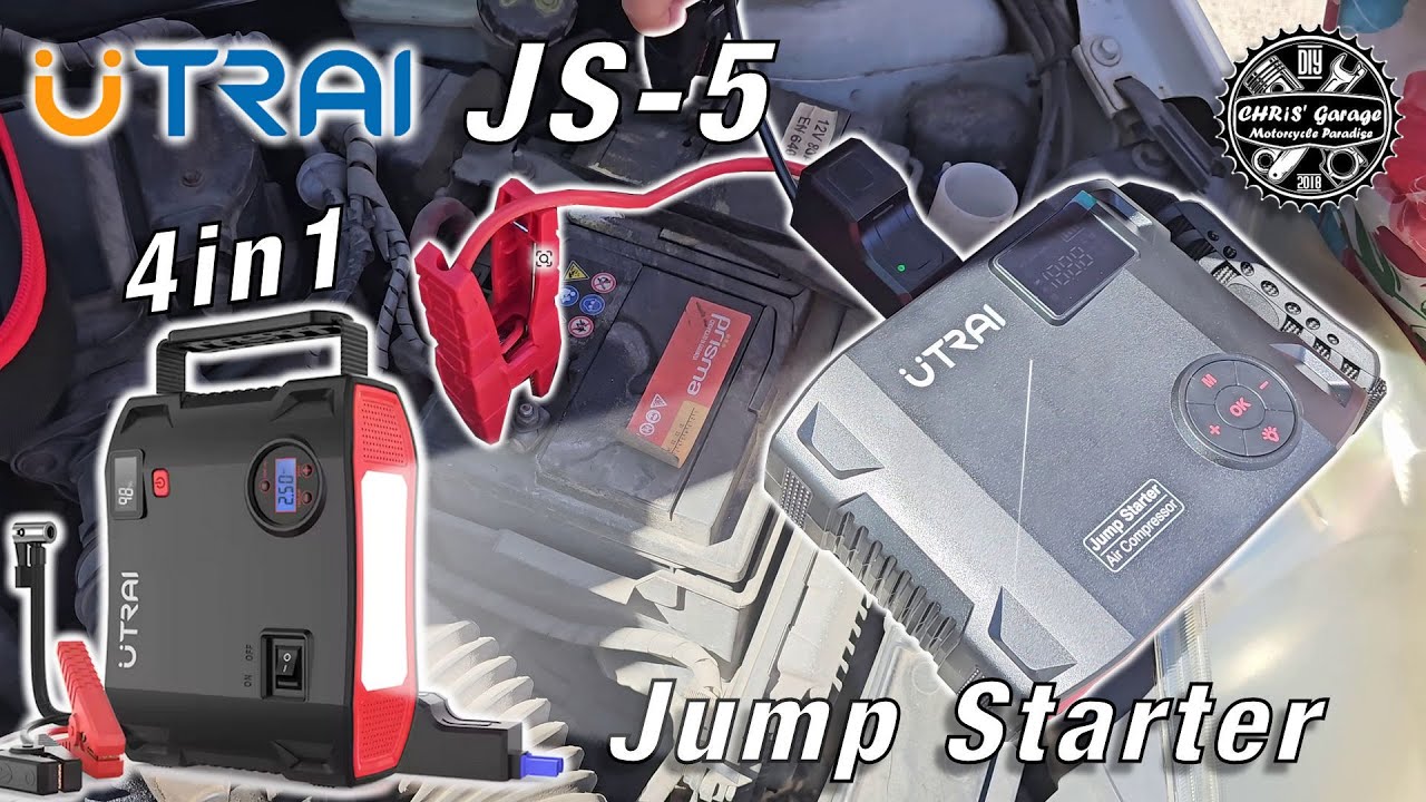 UTRAI JS-5 Non è solo un Jump Starter: Avviatore d’Emergenza con Compressore, luce e Power Bank
