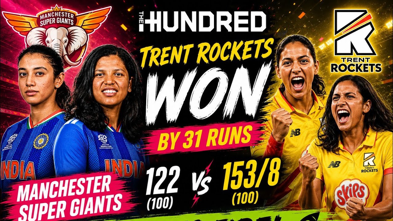 Trent Rockets Won by 31 Runs vs Manchester Super Giants 🔥 | The Hundred 