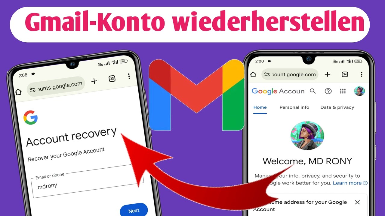 So stellen Sie ein Gmail-Konto ohne Telefonnummer wieder her. Neues Update (2024).