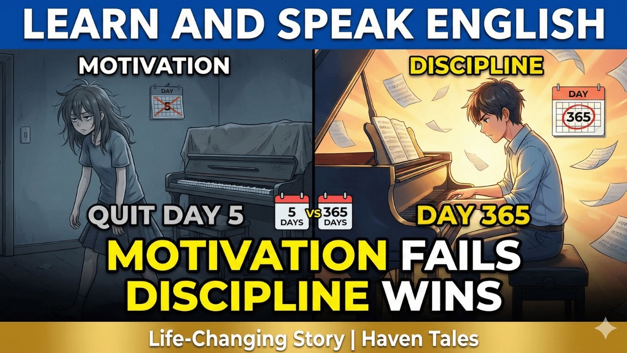 The Two Students: Why Motivation Fails and Discipline Wins | Learn English | Haven Tales