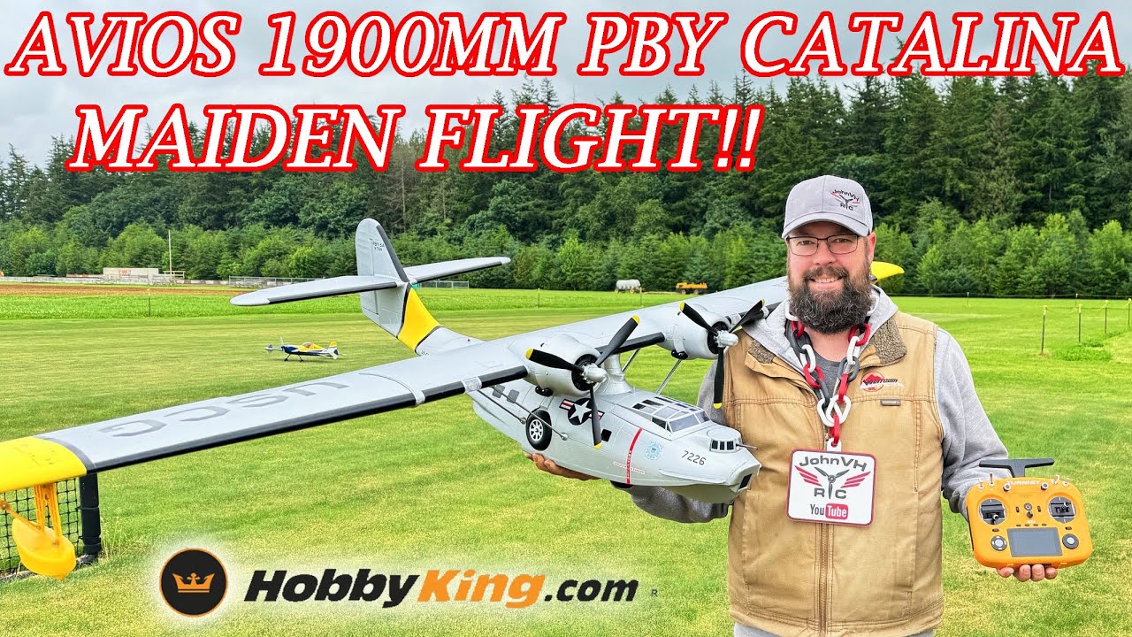 MAIDEN FLIGHT!  HobbyKING Avios 1900MM PBY Catalina Rc Floatplane!  @HobbyKingOfficial ​