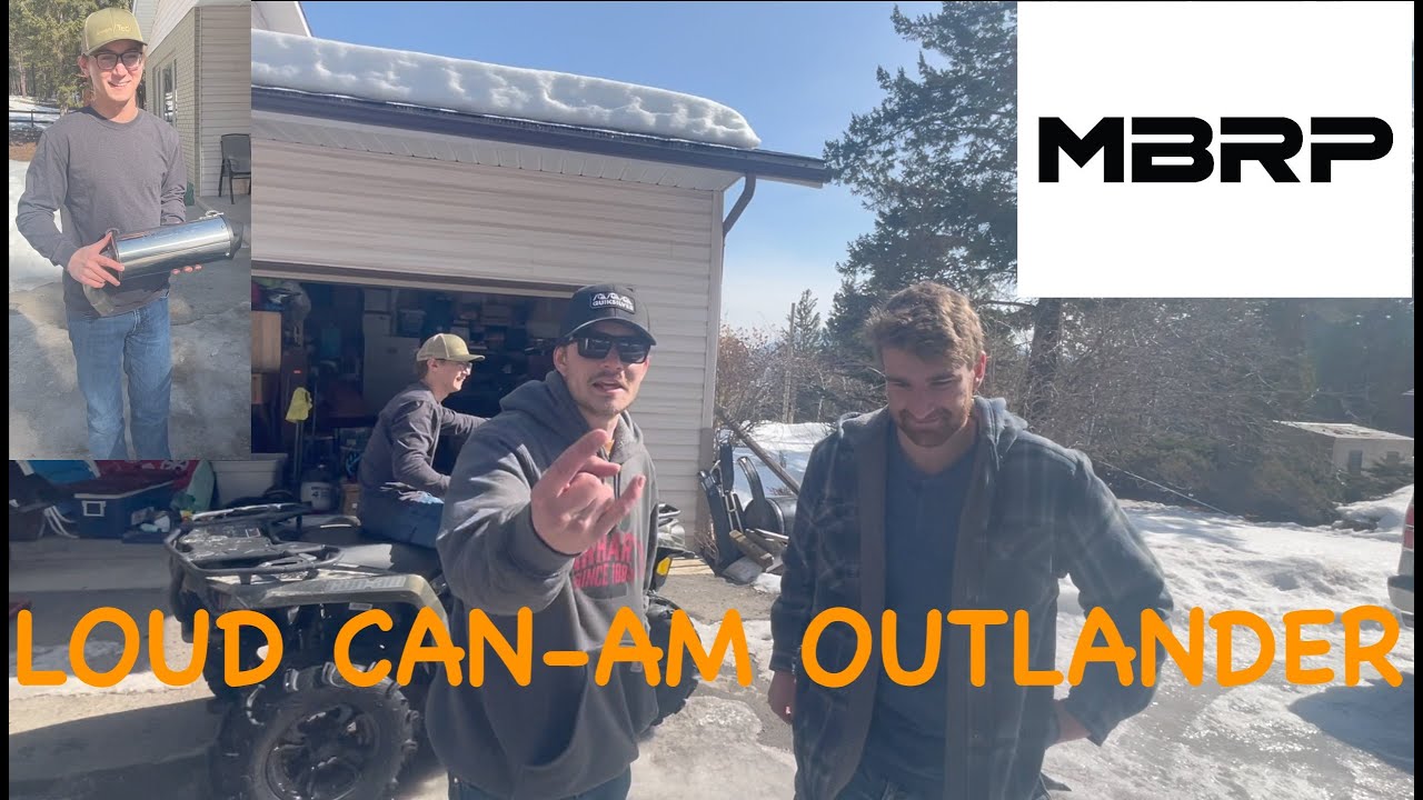 2022 Can-Am Outlander 570 MBRP Exhaust Install - Comparison At End