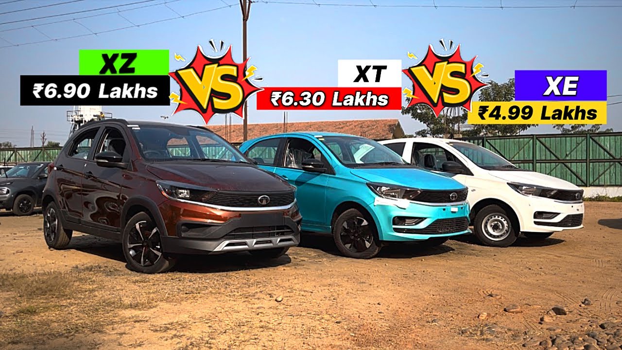 2025 Tata Tiago 🔥 XE vs XT vs XZ | Full Detailed Comparison video
