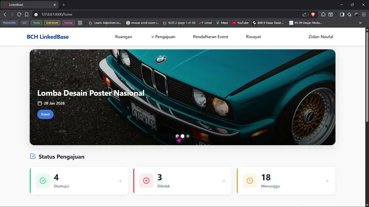 Video Demo Website Layanan di Bandung Creative Hub