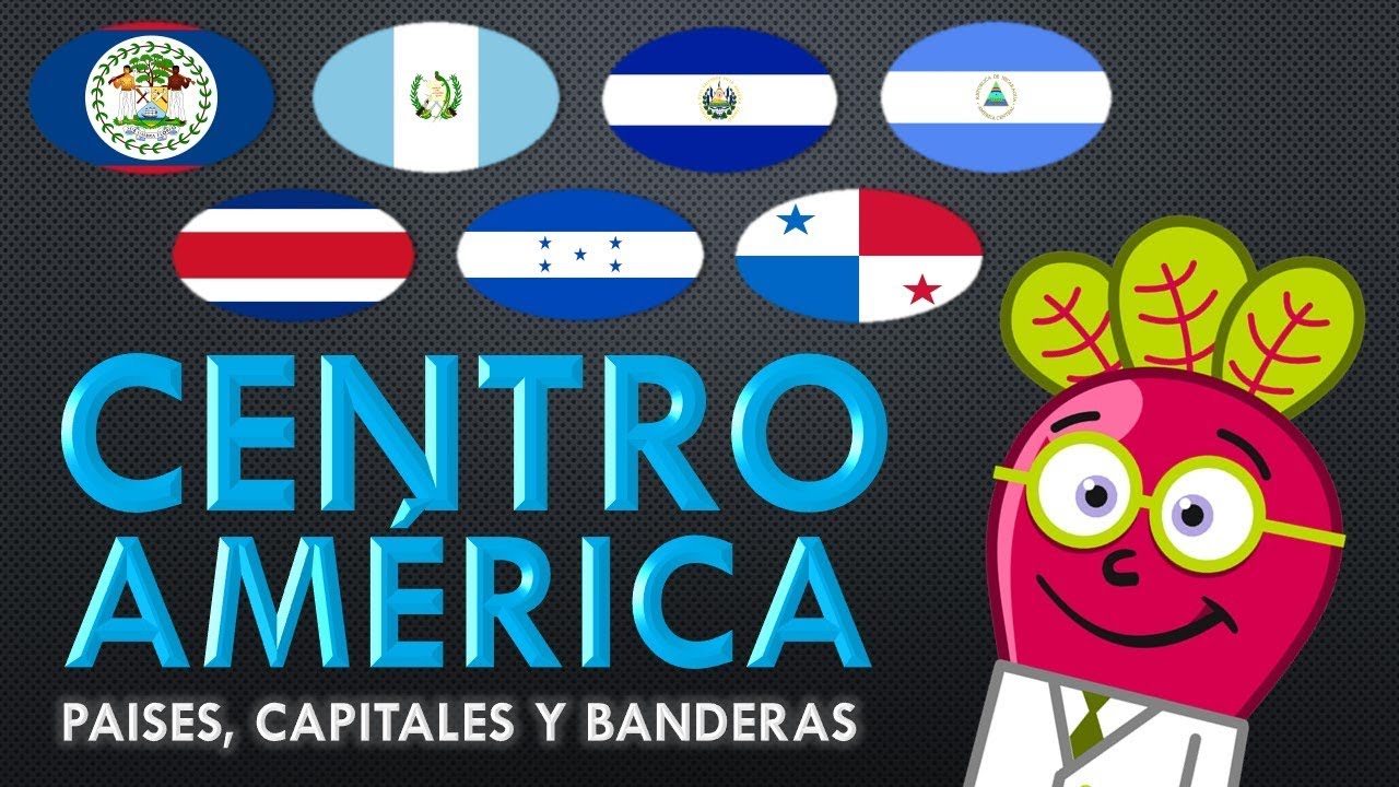 CENTROAMERICA Paises Capitales Banderas Geo Mapa