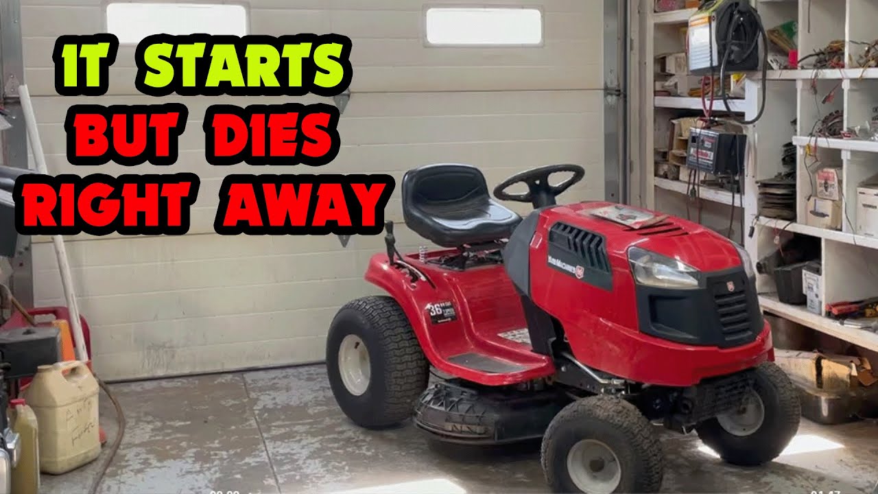 NEW Yard Machine Riding Mower Starts but Dies Right Away