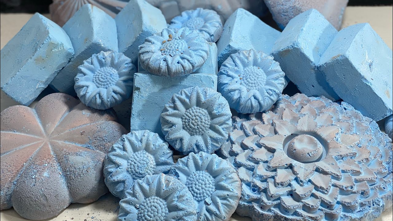 Mass crush ~ Blue blocks chalk crunchy with other shape 🔵💙