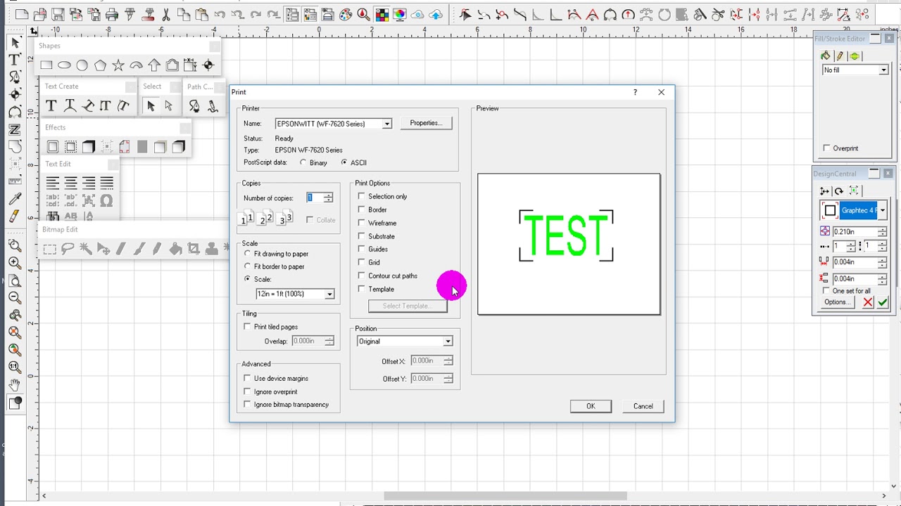 Graphtec pro studio registration marks print and cut