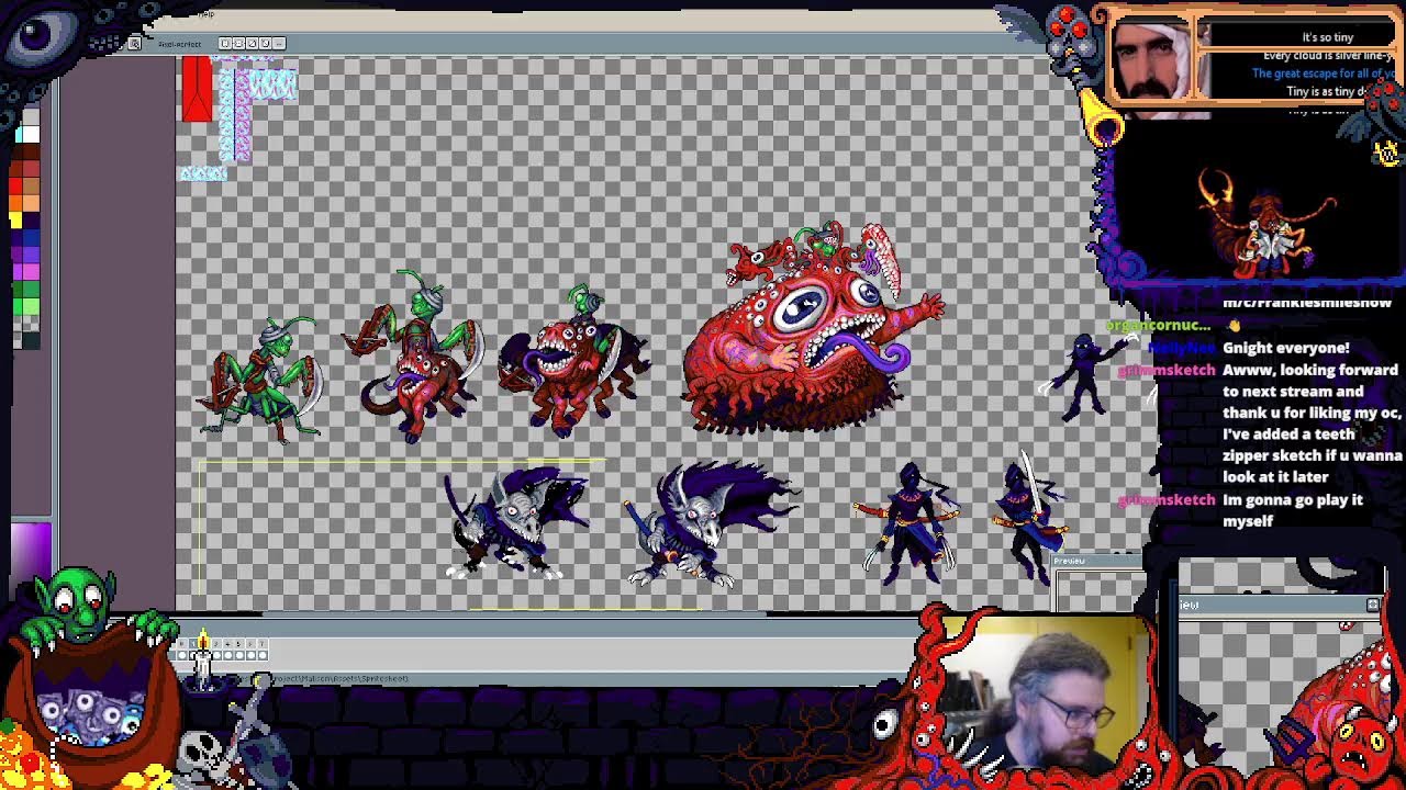Pixel Art Stream! Drawing Look Outside's Hellen in a cobalt mask! And then some more Malison art!
