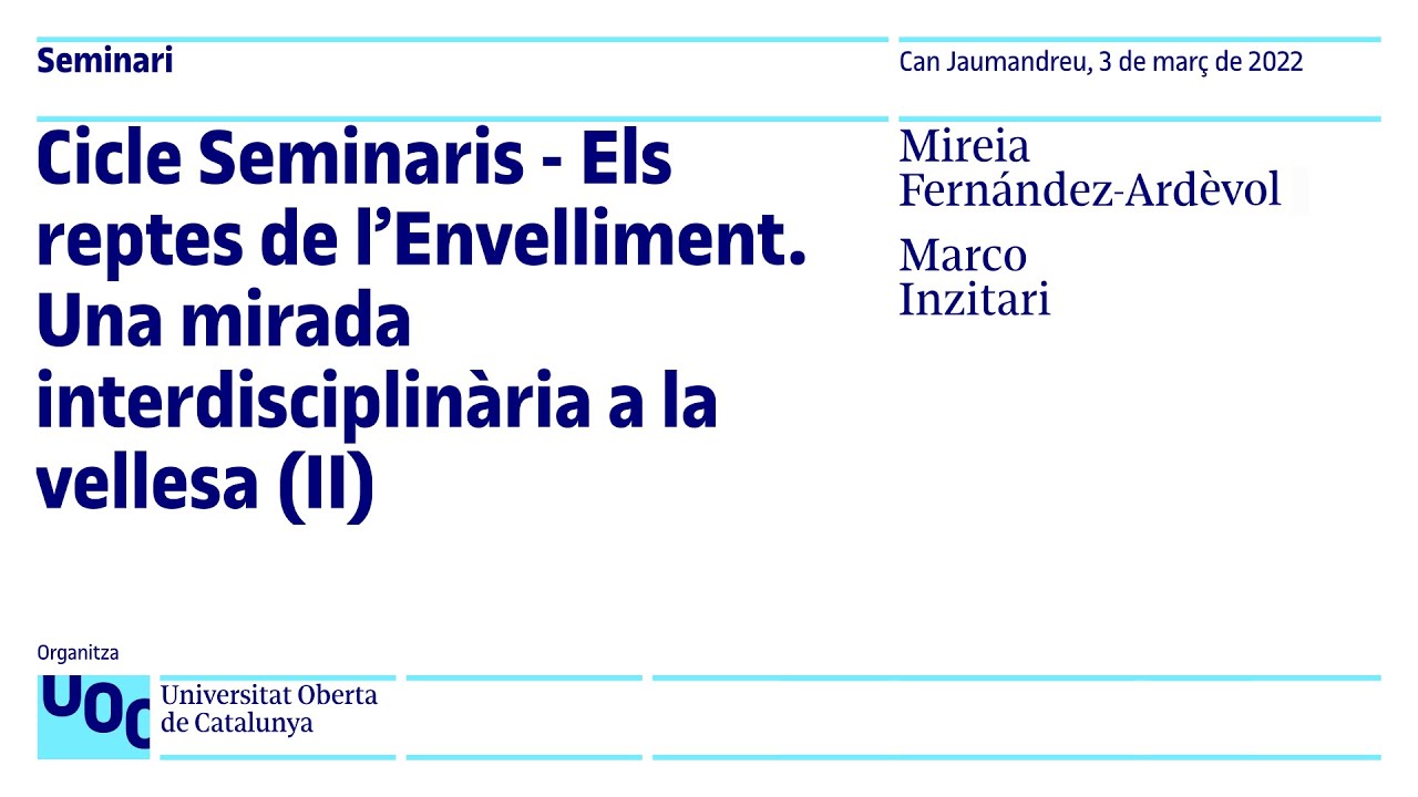 Els reptes de l'envelliment. Una mirada interdisciplin&agrave;ria a la vellesa (II) | UOC