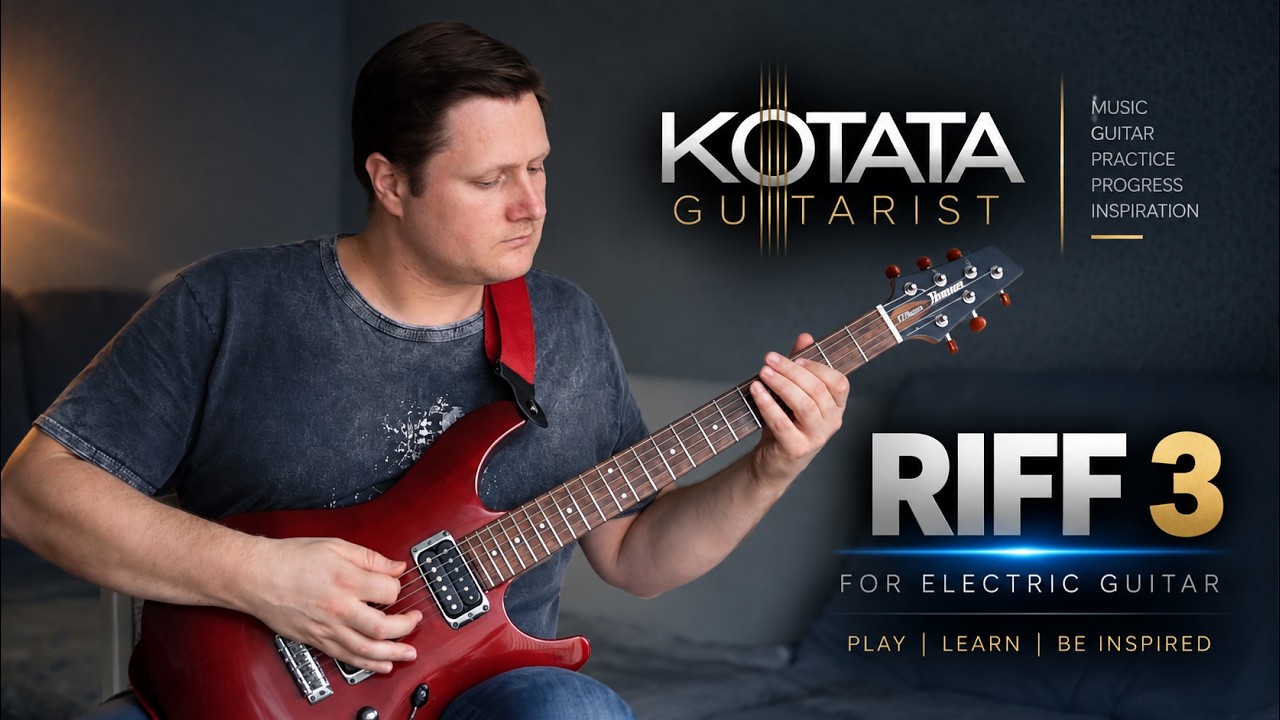 Guitar Riff Etude - 3 | Tabs, Backing track,Tutorial | Табы+Минусовка+Видеоразбор