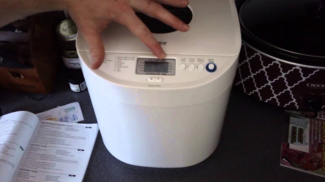 Making home made bread with a machine