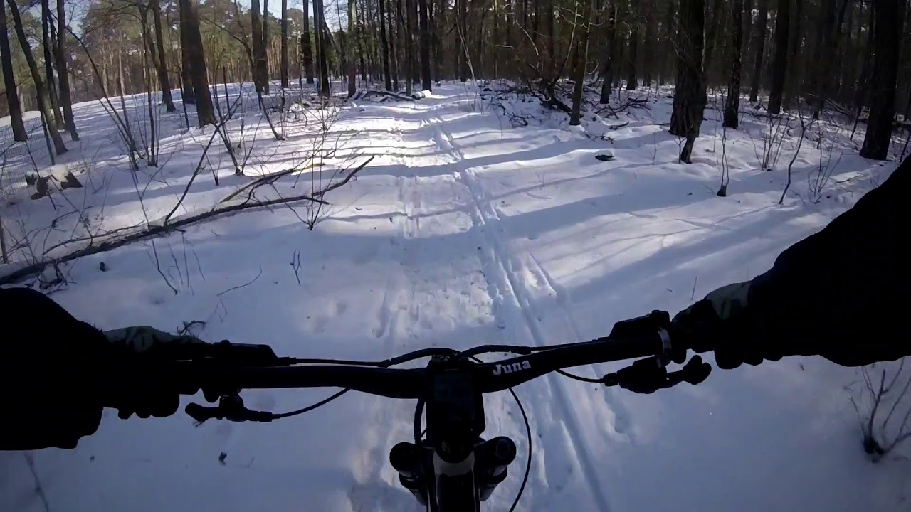 Mountainbike Snow Ride, Crash, Fun Yeah!