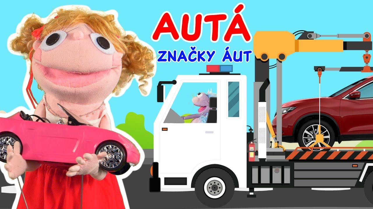 AUTÁ pre deti - ZNAČKY ÁUT | spoznávame značky a modely áut | Hanička a Murko | video pre deti