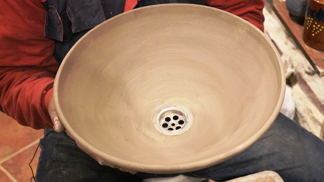 Pottery basin video - How to make a pottery sink on potter’s wheel.