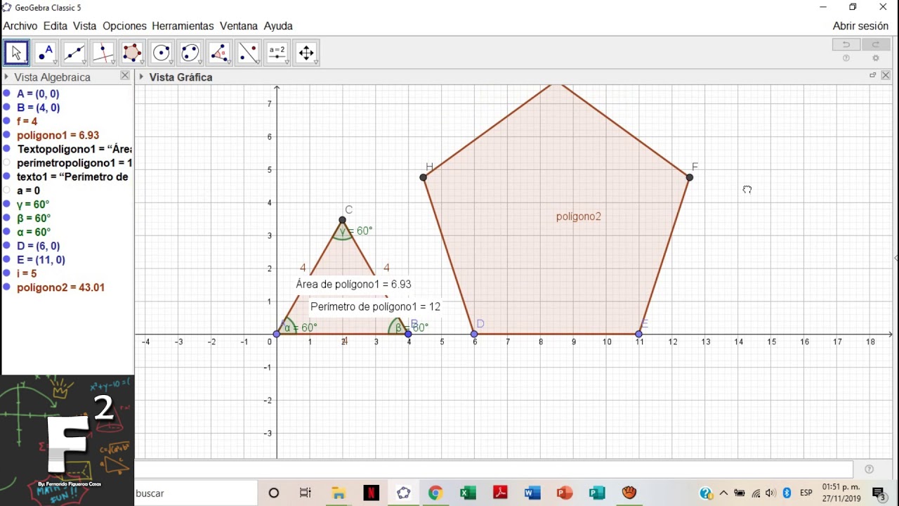 Construcción de Polígonos Regulares en GeoGebra