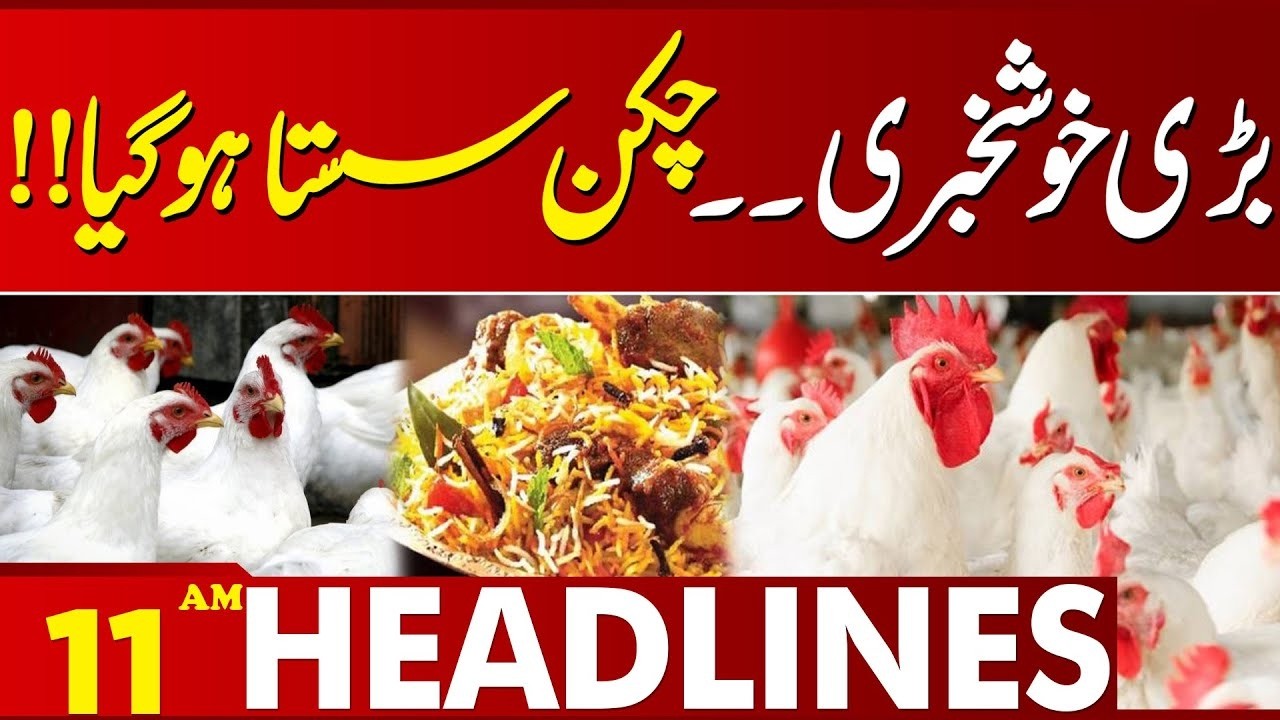 Chicken Prices Change Again | Good News for Consumers? | 11 AM Headlines | Lahore News HD