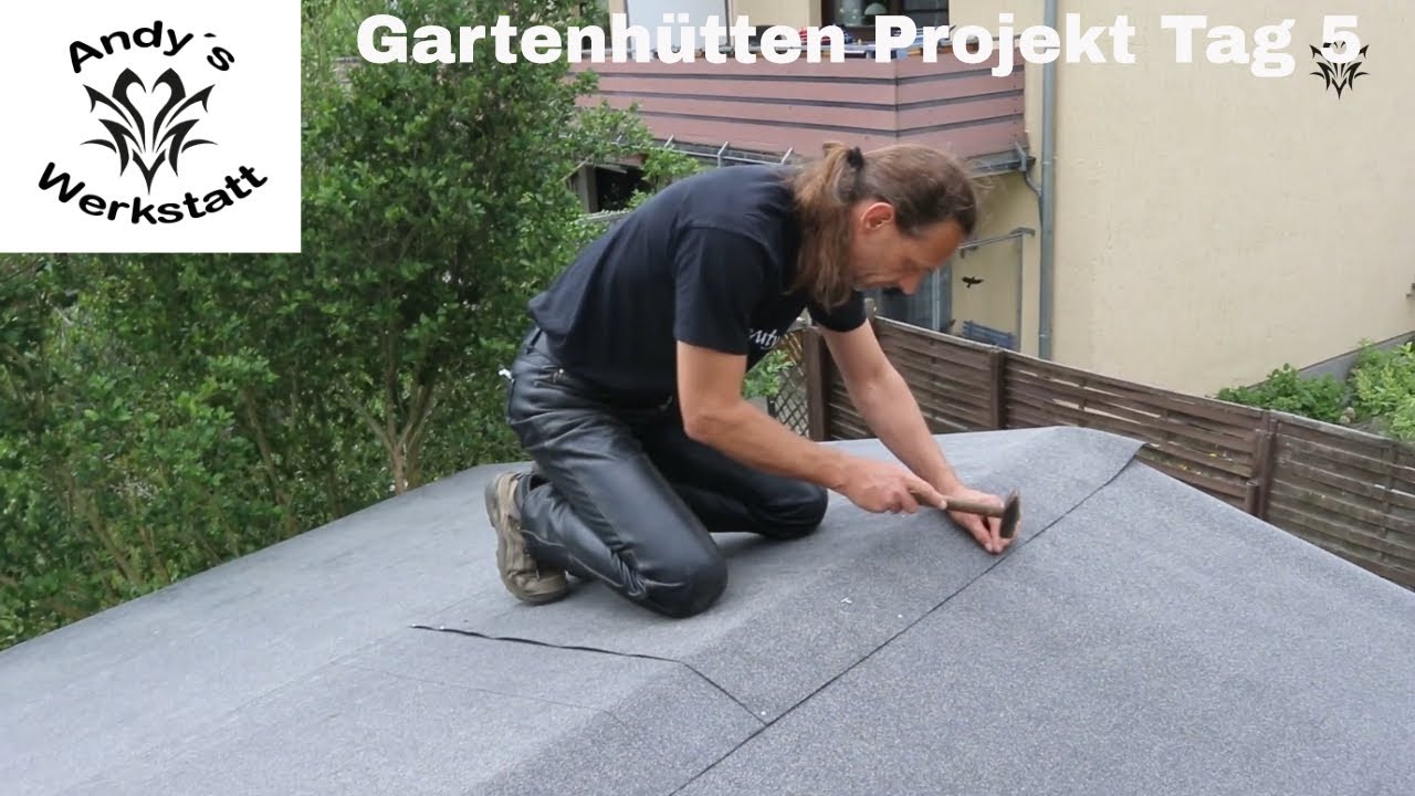 Gartenhütten Projekt Teil #6 - Dach, Dacherweiterung, Schindeln - Tag 5
