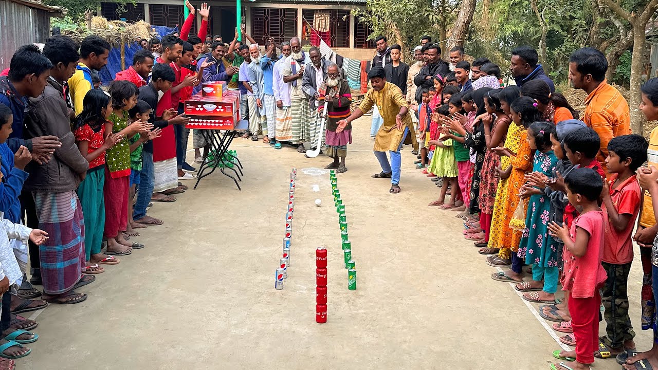 গ্রামের চাচাদের গলফের ব্যাট বল দিয়ে ক্যানের টাওয়ার ভাঙ্গার আজব চ্যালেঞ্জ। কে কে জিতে নিবে পুরষ্কার ?
