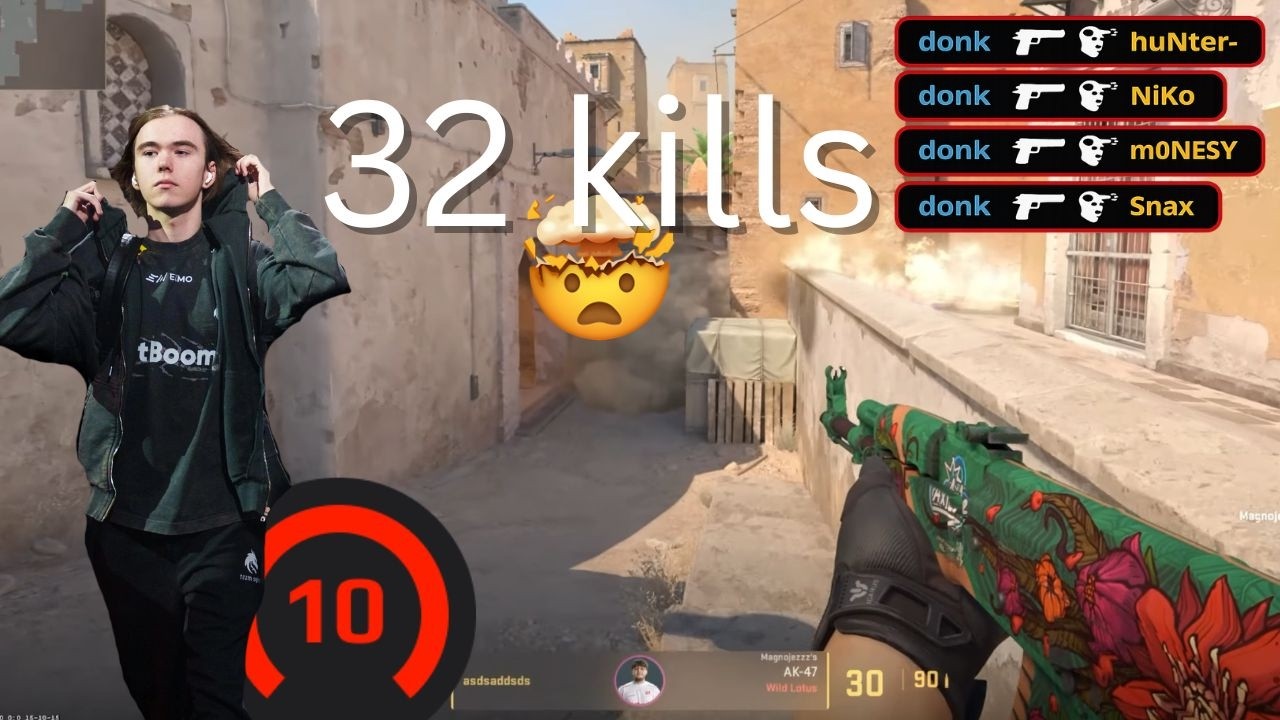 DONK frags out on dust2 faceit 32:15 (with comms) 2/11/26