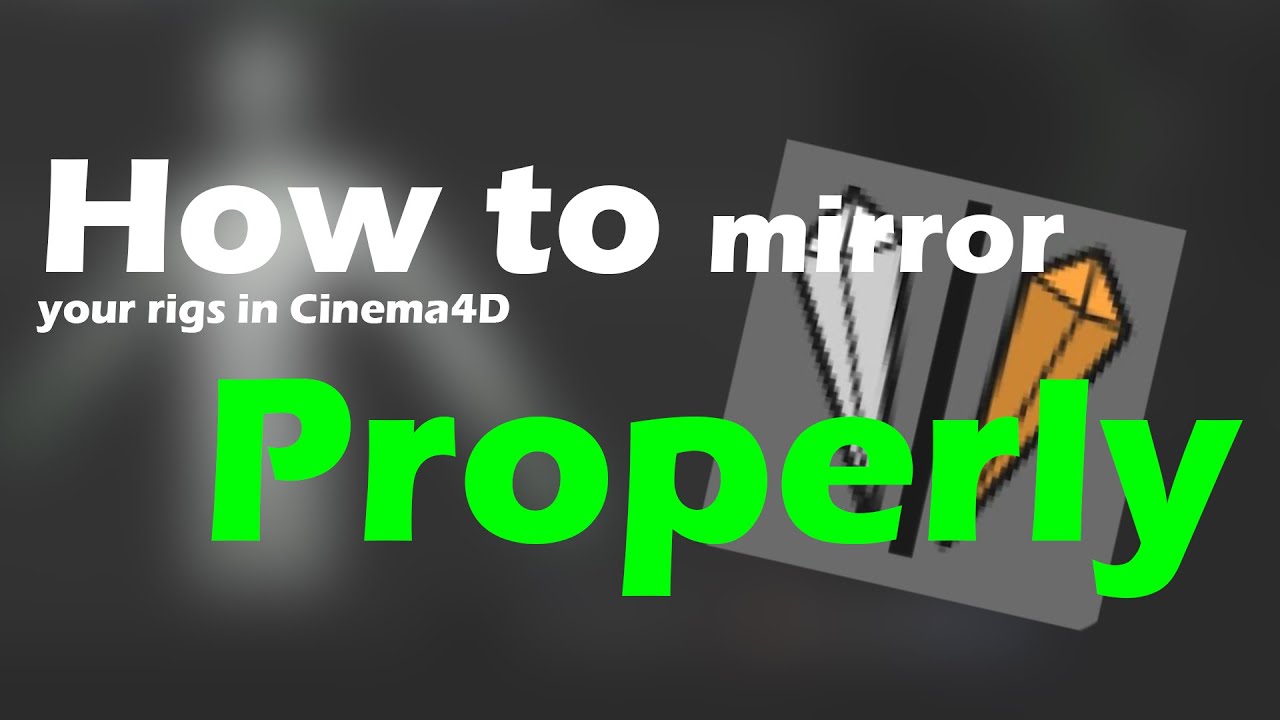 How to mirror your rig in Cinema4D properly!