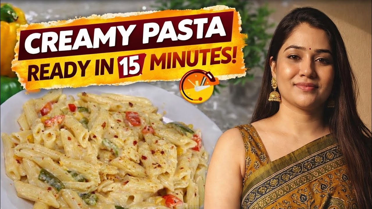 Creamy White Sauce Pasta in 15 Minutes | Easy & Delicious Pasta Recipe 🍝