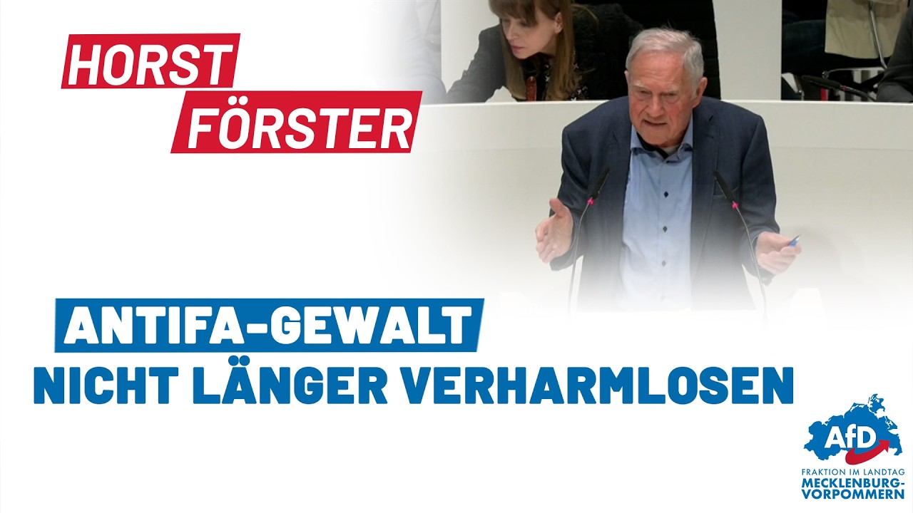 Horst Förster: Antifa-Gewalt nicht länger verharmlosen
