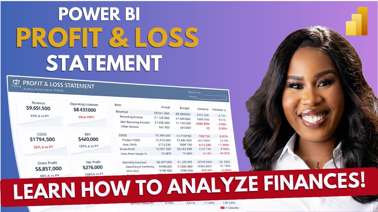 Power BI Profit and Loss Dashboard for Finance Teams | Budget vs Actual and Variance Analysis