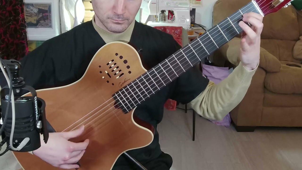 Godin Multiac Grand Concert Deluxe UNPLUGGED playing flamenco