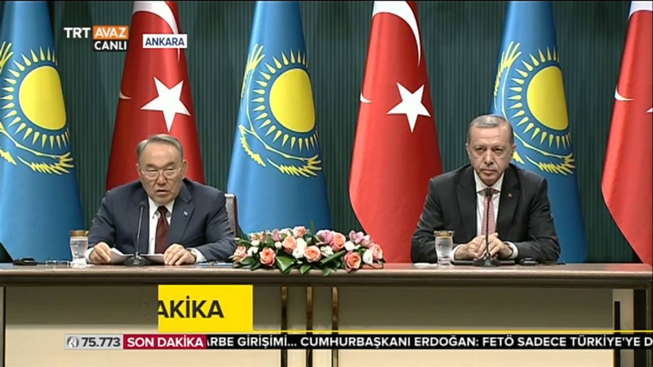 Erdoğan ve Kazakistan Devlet Başkanı Ortak Basın Toplantısı - 5 Ağustos 2016 - TRT Avaz