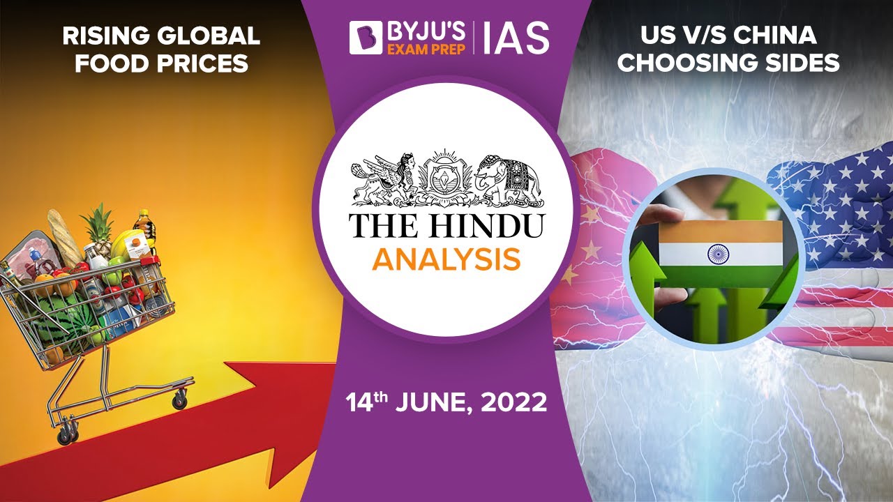 'The Hindu' Newspaper Analysis for 14th June 2022. (Current Affairs for UPSC/IAS)