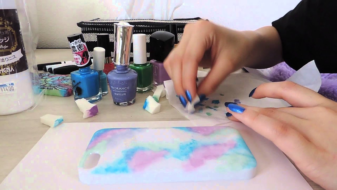 DIY iPhone case with nail polish