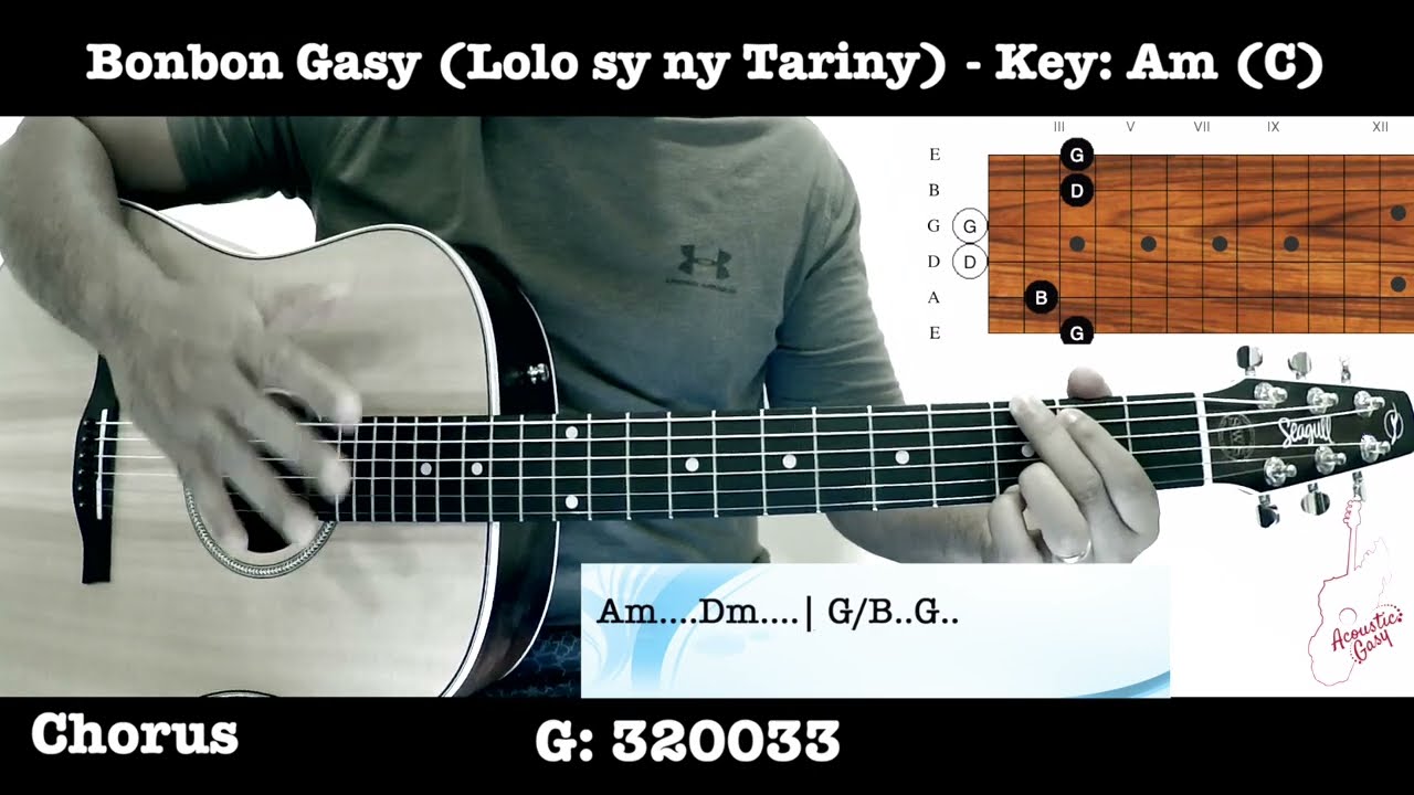 Bonbon Gasy (Lolo sy ny Tariny) - Malagasy Guitar Tutorial