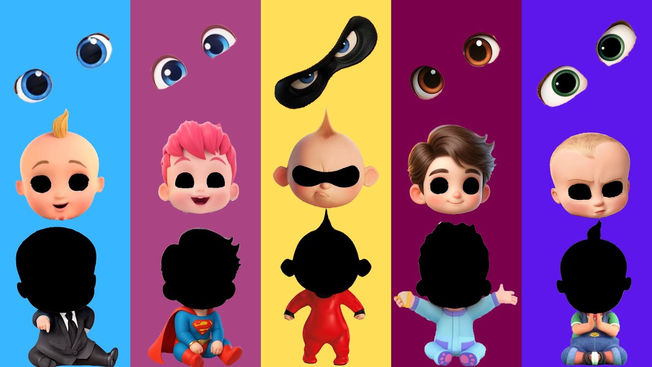 Wrong eyes👀 The Incredibles Bebefinn Loolookids Supermen DAME TU COSITA Funny Puzzle Wrong Heads