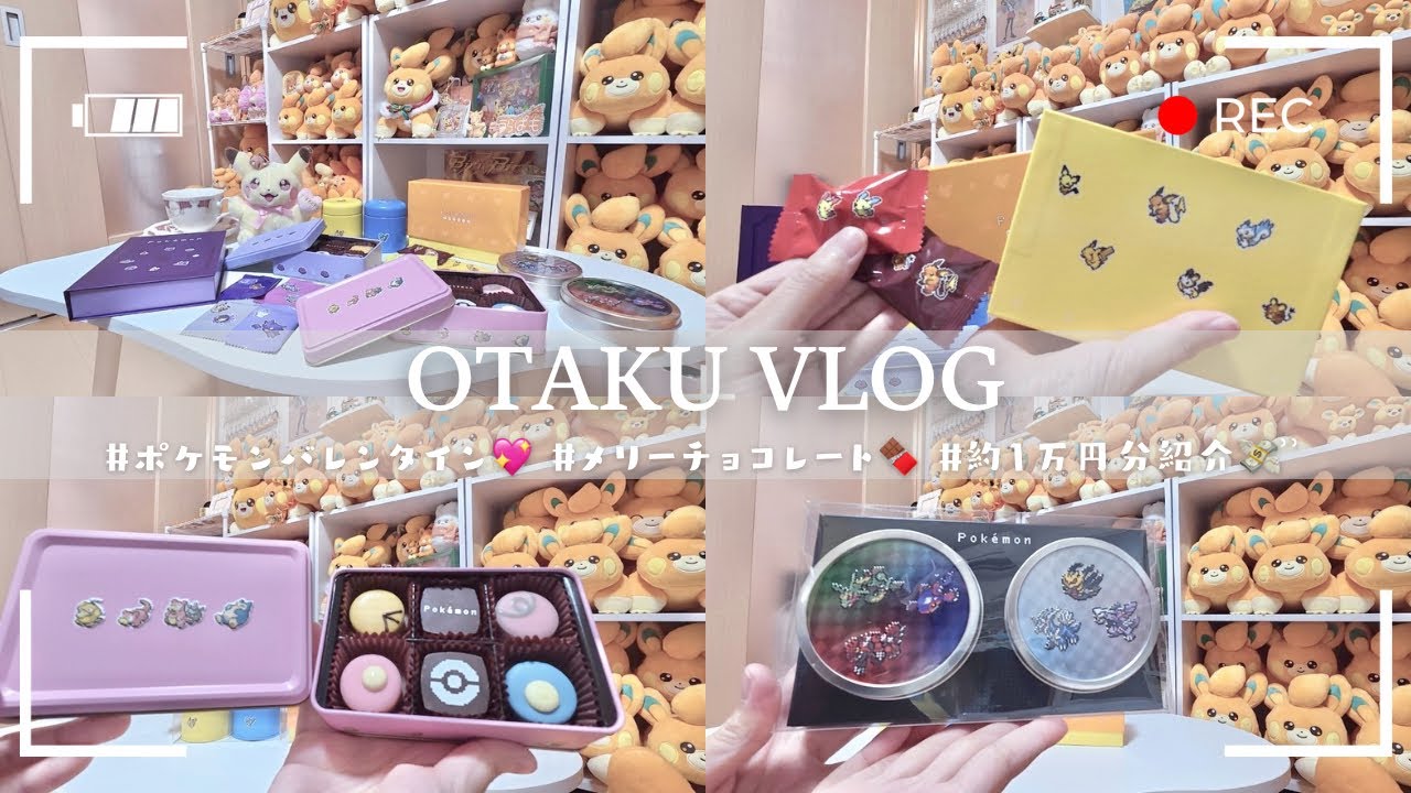 【Pokémon】ポケモンバレンタイン紹介第2弾🍫💝┆缶も中身も可愛すぎた….ᐟ.ᐟ┆約1万円分購入💸 ͗ ͗┆30代オタク主婦💭【Vlog】