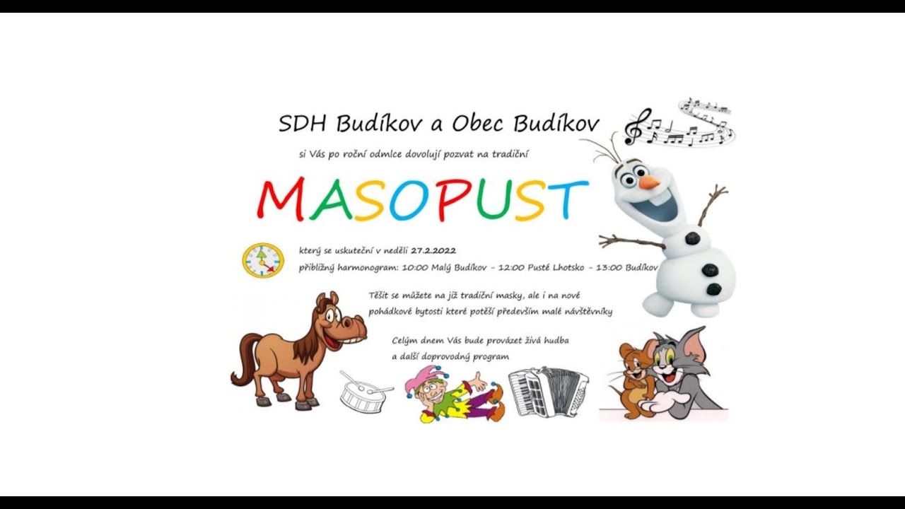 Masopust Budíkov 2022