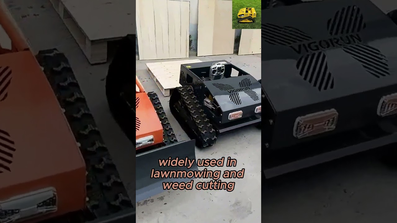 petrol self-powered dynamo 200 meters long distance control radio controlled slope mower