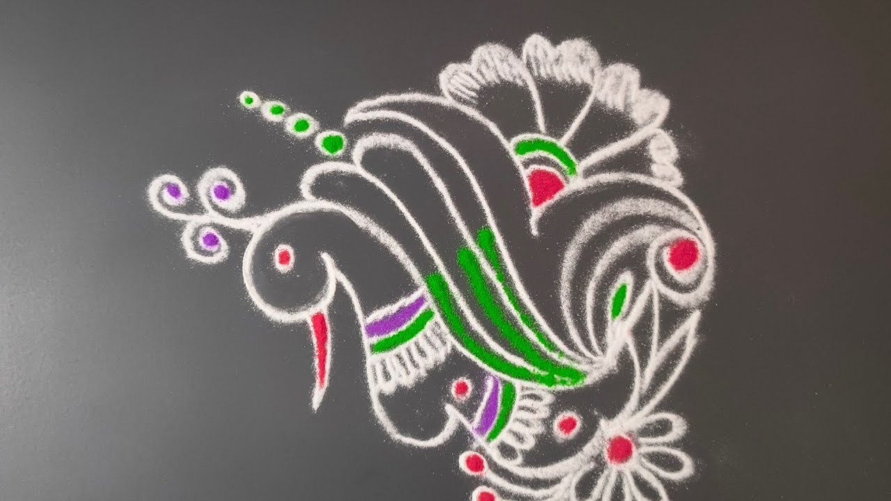  Easy Rangoli Design for Beginners | Simple#rangoli#indianrangole#indianart 