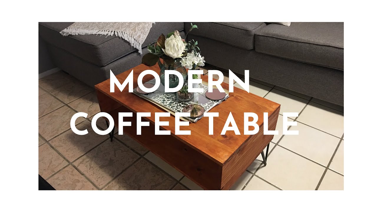 Easy Modern Coffee Table Featuring RYOBI Cordless Drill and Sander |DIY Yolande