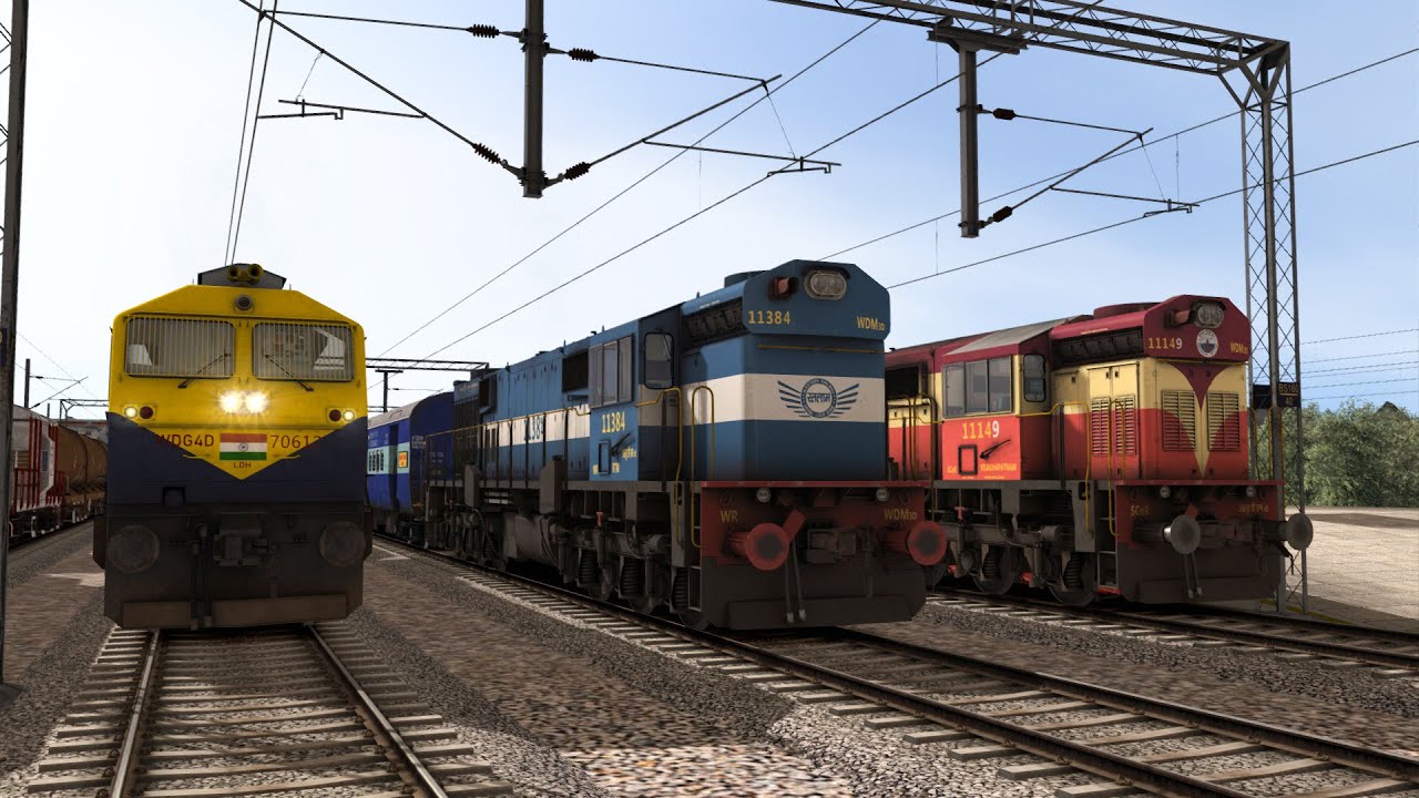 Express Train Journey With WDM3D Locomotive Indian Railways Train Simulator