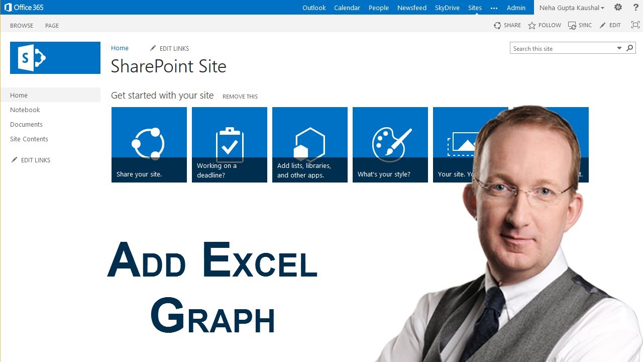 Добавить живой график в SharePoint